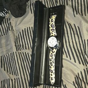 Animal print watch